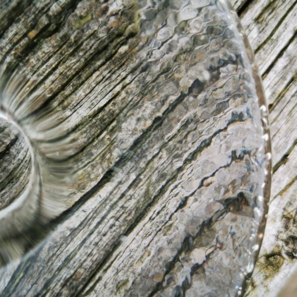 Pair of Discus Shaped Clear Glass Candle Stick Holders - Picture 9 of 13